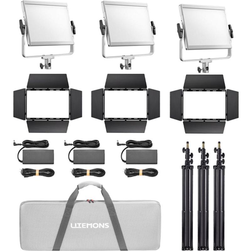 Godox Litemons LP600BI Bi Colour LED Light Panel 3 Light Kit