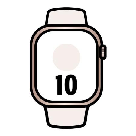 Apple Watch Series 10/ GPS/ Cellular/ 42mm/ Caja de Aluminio Oro Rosa / Correa Deportiva Rosa Rubor M/L