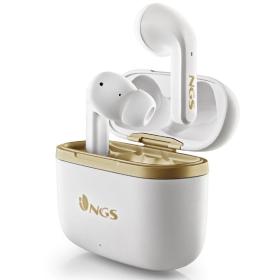 Auriculares Bluetooth NGS Ártica Trophy con estuche de carga/ Autonomía 5h/ Blancos