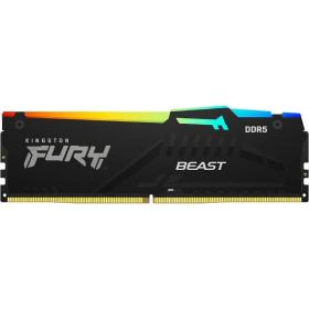 Memoria RAM Kingston FURY Beast RGB 8GB/ DDR5/ 6000MHz/ 1.35V/ CL36/ DIMM