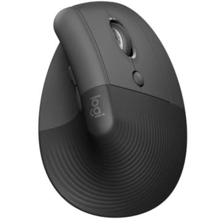 Ratón Ergonómico Inalámbrico por Bluetooth/ 2.4GHz Logitech Lift Vertical Ergonomic Mouse Business/ Hasta 4000 DPI/ Grafito