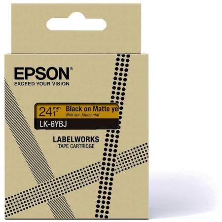 Epson Matte Yellow/Black 24mm LK-6YBJ