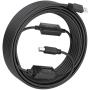 Cable Alargador USB 2.0 Aisens A101-0906/ USB Macho - USB Tipo-B/ 15m/ Negro