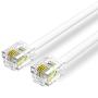 Cable de Teléfono RJ11 6P4C Aisens IQBWJ/ 5m/ Blanco