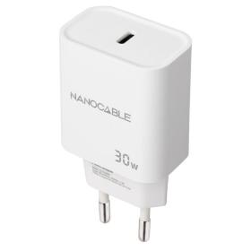 Cargador de Pared Nanocable 10.10.2009/ 1xUSB Tipo-C/ 30W/ Blanco