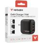 Cargador de Pared Universal Verbatim Mini GaN Wall Charger/ 2xUSB Tipo-C/ 1xUSB/ 70W