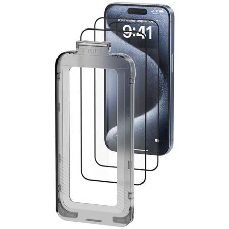 Protector de Pantalla de Cristal Templado Vention KUJTCA-30 para iPhone 14 Pro + Herramienta de Instalación Antipolvo