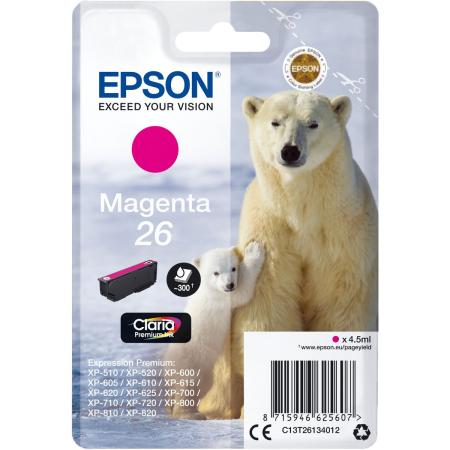 Epson 26 Ink Cartridge Magenta Standard Capacity 4.5ml 300 P