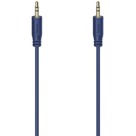 Hama Audiocable Flexi-Slim 3.5mm Plug Gold Plated Blue 0.75m