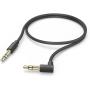 Hama Aux-Cable 3.5-mm Jack U 3.5-mm Jack 90 Haakse Plug 0.5 M Black