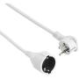 Hama Geaarde Extension Cable Flat Plug For Inside 3 M White