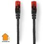 Nedis CAT6 Network Cable RJ45 M RJ45 M U/UTP 30.0m Outdoors Round Pe Black Label