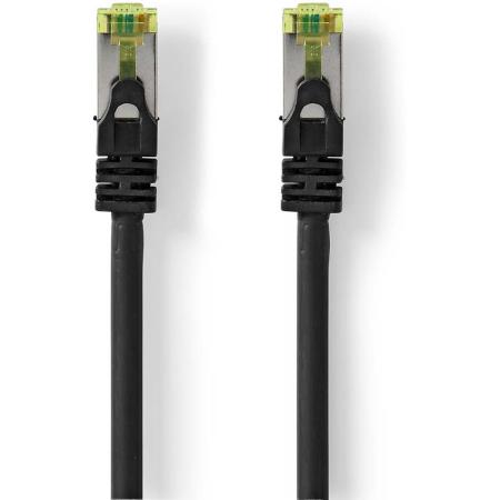 Nedis CAT7 Network Cable RJ45 M RJ45 M 0.5m Snagless Round LSZH Black Label