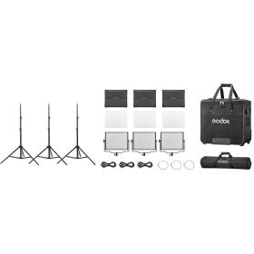 Godox Studio LED Light Panel 3 Light Kit P120D K2