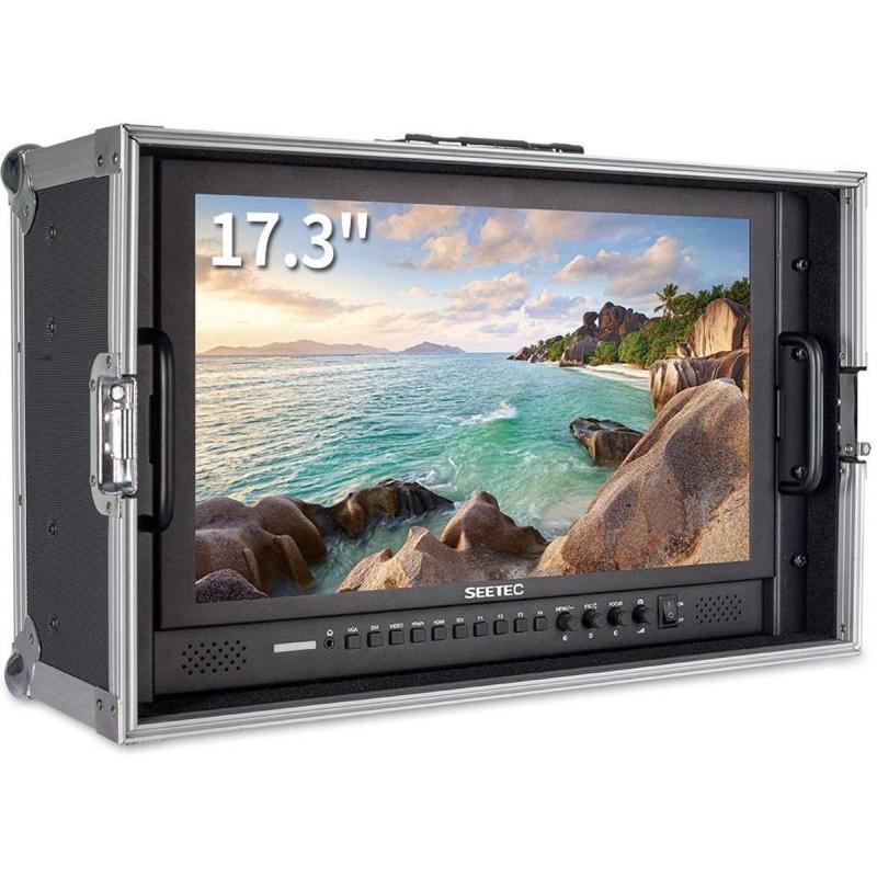 Feelworld Seetec 17.3 1920—1080 Pro Broadcast LCD Monitor w/ 3G-SDI HDMI Av Case