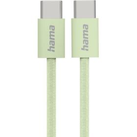 Hama Charging Cable Fabric USB-C - USB-C 1m Nylon Green