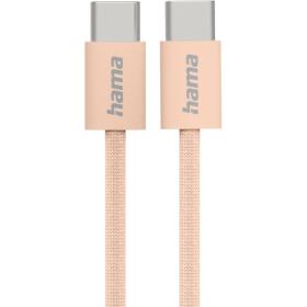 Hama Charging Cable Fabric USB-C - USB-C 1m Nylon Orange