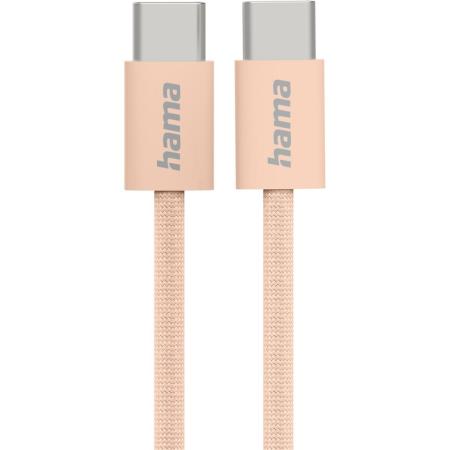 Hama Charging Cable Fabric USB-C - USB-C 1m Nylon Orange