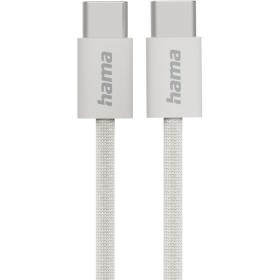 Hama Charging Cable Fabric USB-C - USB-C 1m Nylon Beige