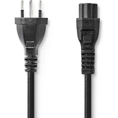 Nedis Power Cable | CH Type 12 | IEC-320-C5 | Straight | 2.00 M | PVC | Black