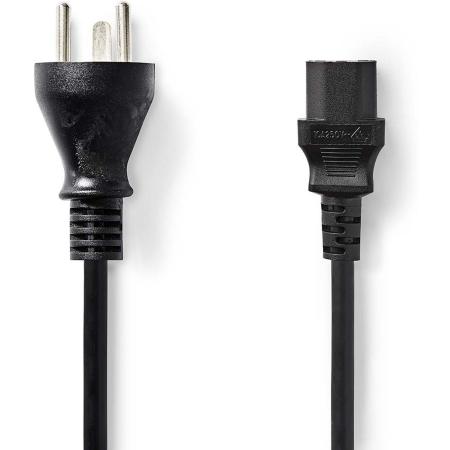 Nedis Power Cable | Denmark Male | IEC-320-C13 | Straight | 2.00 M | PVC | Black