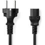 Nedis Power Cable | Type F (Cee 7/7) Male | IEC-320-C13 | 10.0 M | PVC | Black