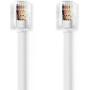 Nedis Telecom Cable | RJ11 Male | 10.0 M | Flat | Gold Plated | RJ11 | White