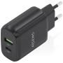 Cargador GaN de Pared Aisens A110-0924/ 1xUSB Tipo-C/ 1xUSB/ 30W/ Negro