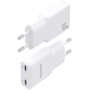 Cargador GaN de Pared Aisens ASCH-30W2P048-W/ 2xUSB Tipo-C/ 30W