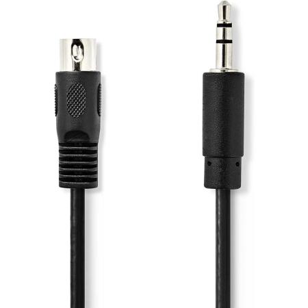 Nedis DIN-Audio Cable DIN 5-PINS Male 3.5 mm Male Nickel Plated 1m