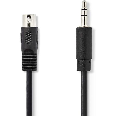 Nedis DIN-Audio Cable DIN 5-PINS Male 3.5 mm Male Nickel Plated 2m