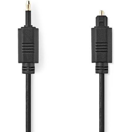 Nedis Optical Audio Cable TosLink Male Mini-TosLink 1.00 M Round PVC Black Label