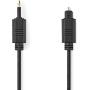 Nedis Optical Audio Cable TosLink Male Mini-TosLink 1.00 M Round PVC Black Label