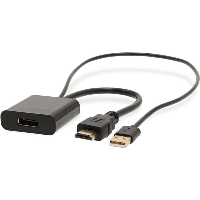Nedis HDMI-Adapter HDMI Connector DP Male / USB-A Male Gold Plated Straight