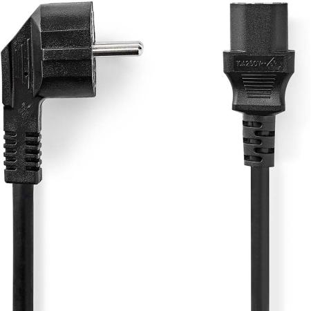 Nedis Power Cable Type F (Cee 7/7) Male IEC-320-C13 Nickel Plated 2m Round PVC