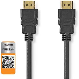 Nedis Premium High Speed HDMI-Cable 4K@60Hz 18 Gbps 1.00 M Round PVC Black Label