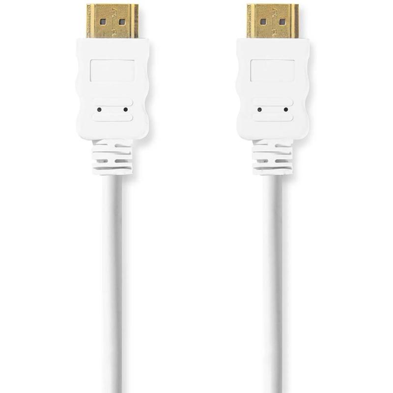 Nedis High Speed HDMI-Cable 4K@60Hz Arc 18 Gbps 2.00 M Round PVC White Label