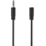 Nedis Stereo-Audio Cable | 3.5 mm (Fe)Male | 3.00 M | Round | Black