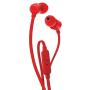 Auriculares Intrauditivos JBL T110/ con Micrófono/ Jack 3.5/ Rojos