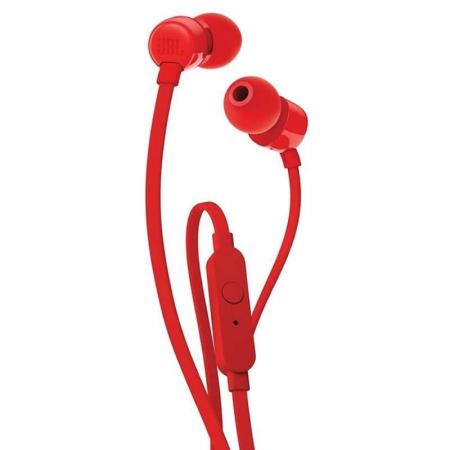 Auriculares Intrauditivos JBL T110/ con Micrófono/ Jack 3.5/ Rojos