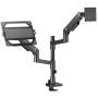 ACT Single Monitor Arm And Laptop Arm Office Premium w/ Gas Spring Pole Mounted