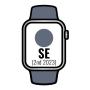 Apple Watch SE 2 Gen 2023/ GPS/ 44mm/ Caja de Aluminio Plata/ Correa Deportiva Azul Tempestad S/M