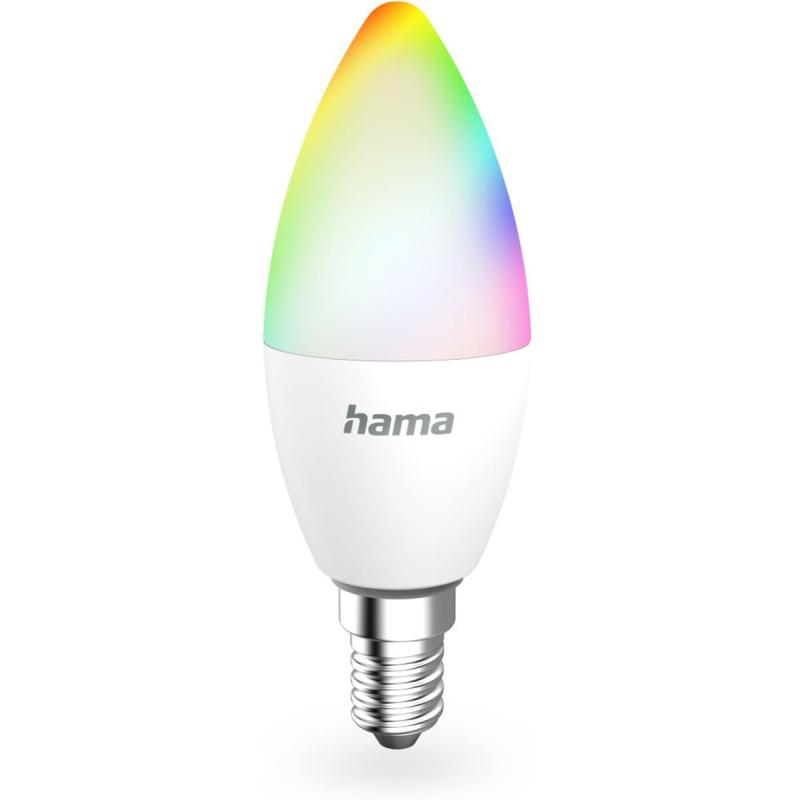 Hama Smart WiFi-Ledlamp E14 Matter 4.9W RGBW For Spraak-/app-Bediening