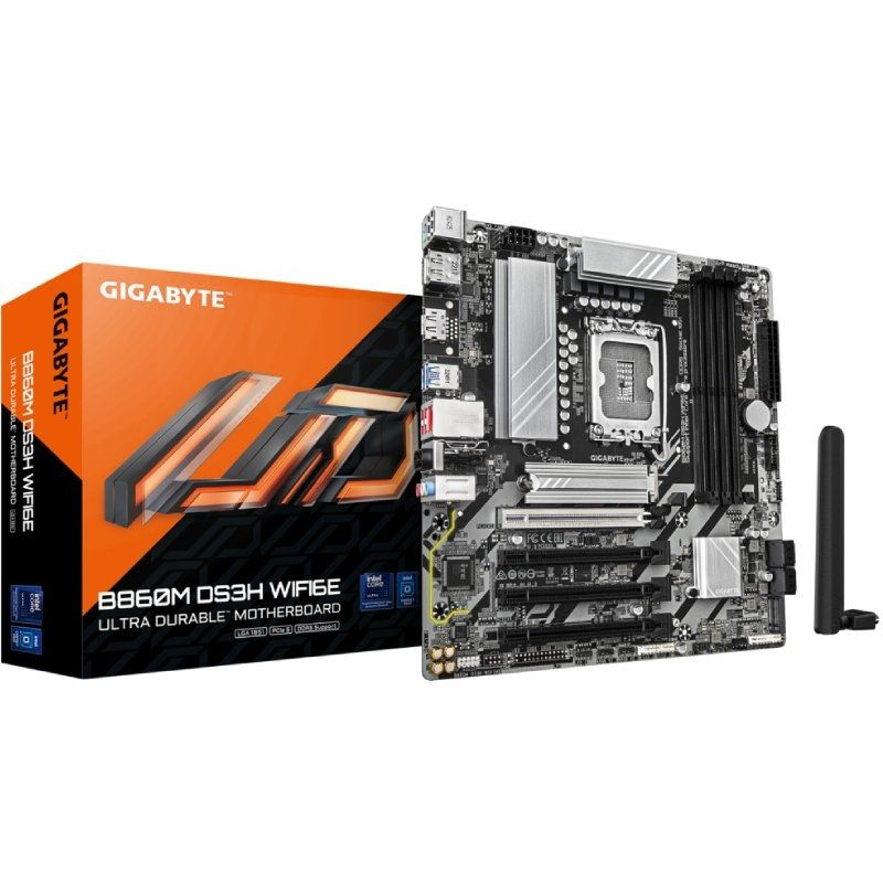 GIGABYTE Placa Base Gigabyte B860M DS3H WIFI6E Socket 1851/ Micro ATX