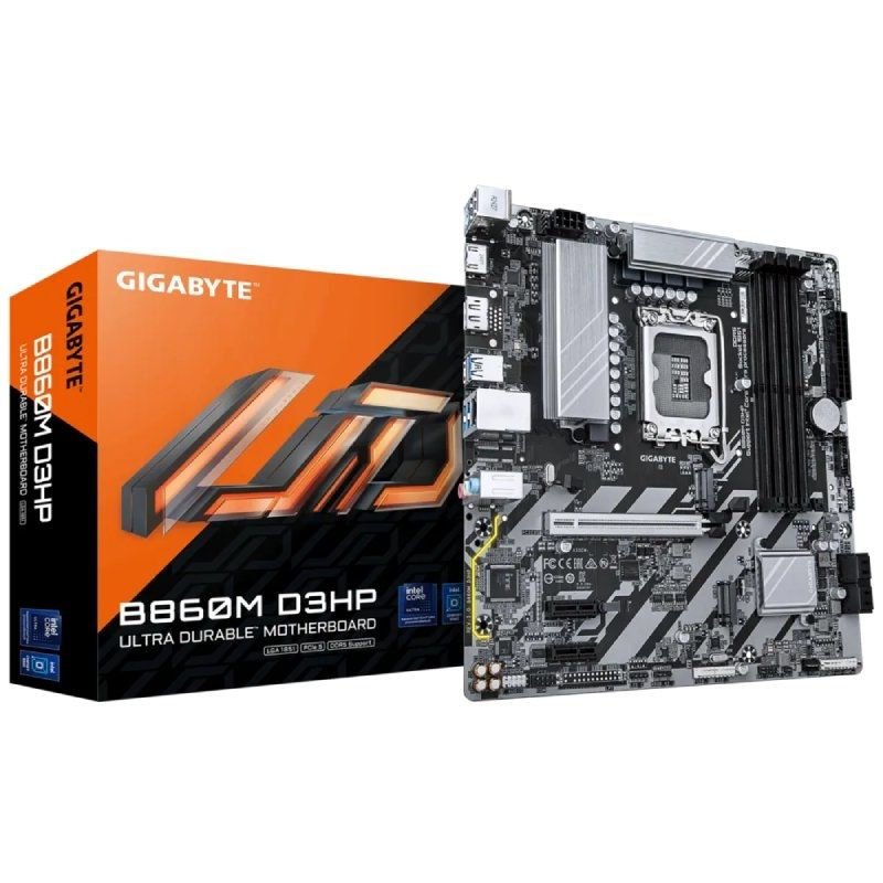 GIGABYTE Placa Base Gigabyte B860M D3HP Socket 1851/ DDR5/ PCIe 5.0/ Micro ATX