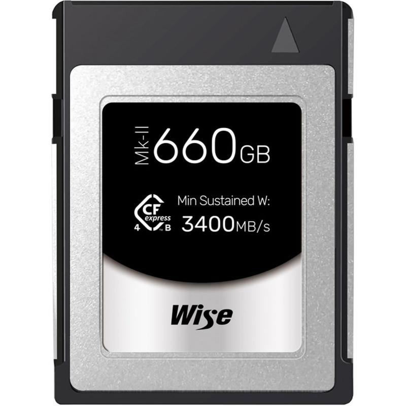 Wise 660GB CFexpress 4.0 Type B Pro MK II Memory Card 3600 MB/s