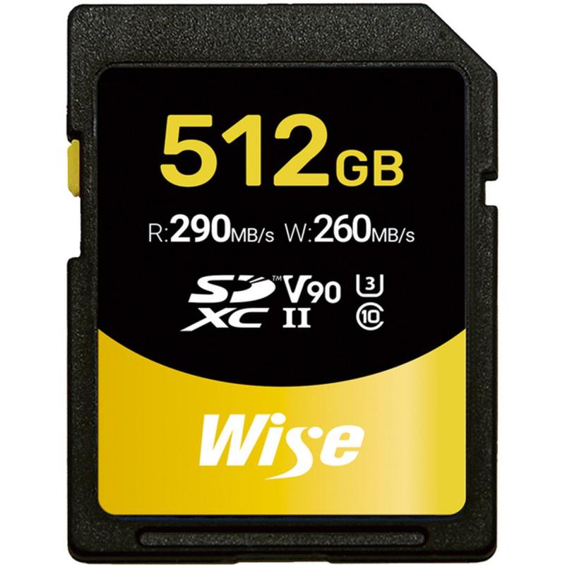 Wise 512GB SDXC UHS II V90 Memory Card
