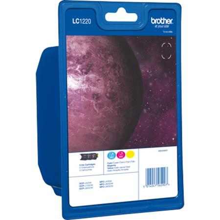 Brother LC-1220 Three Colours SC 3 X EX Alarm LC1220RBWBP