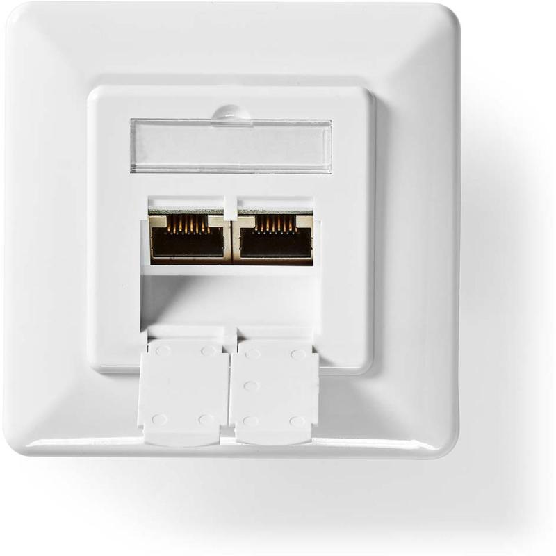 Nedis Network Wall Box Flush-Mounted 2 Poort(EN) CAT6 Straight Female