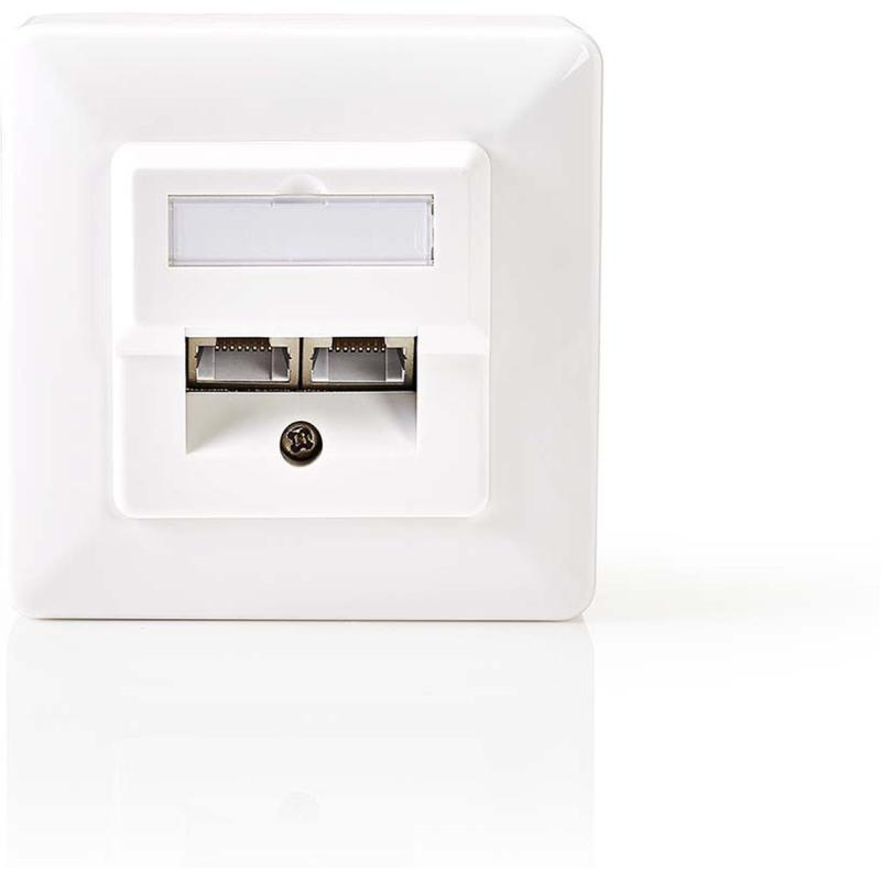 Nedis Network Wall Box Flush-Mounted 2 Poort(EN) CAT5e Straight Female